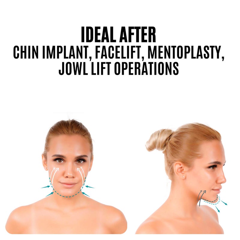 invera Chin Compression Garment After Liposuction Surgery, Neck Cover Strap Bandage - Image 5