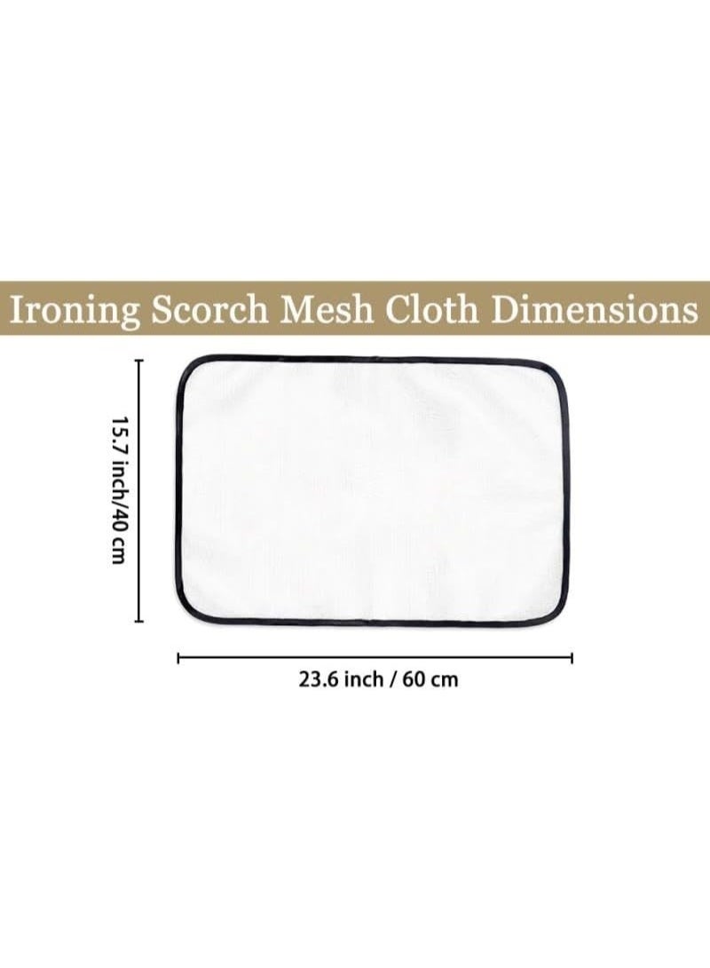 2-Piece Professional Heat Resistant Ironing Mat Set 40x60cm – Premium Transparent Mesh Ironing Cloth Protectors for Garments, Anti-Burn Ironing Pads for Delicate Fabrics Including Silk, Chiffon, Lace and Embroidery, Durable Home Ironing Accessories for Smooth Wrinkle-Free Results - Image 3