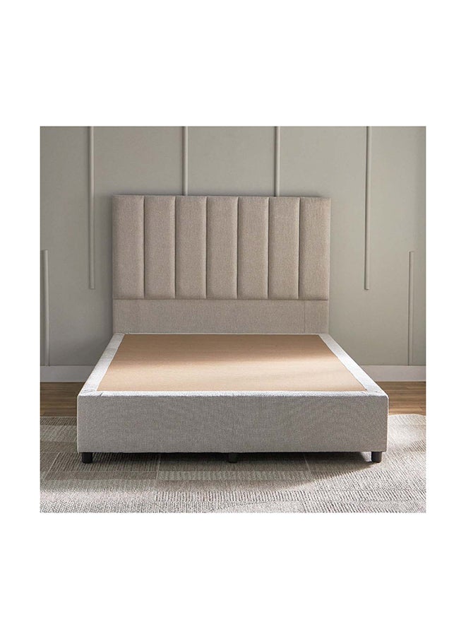 House One Twin | Fabric Bed Frame 160x200 cm - Beige - Image 3
