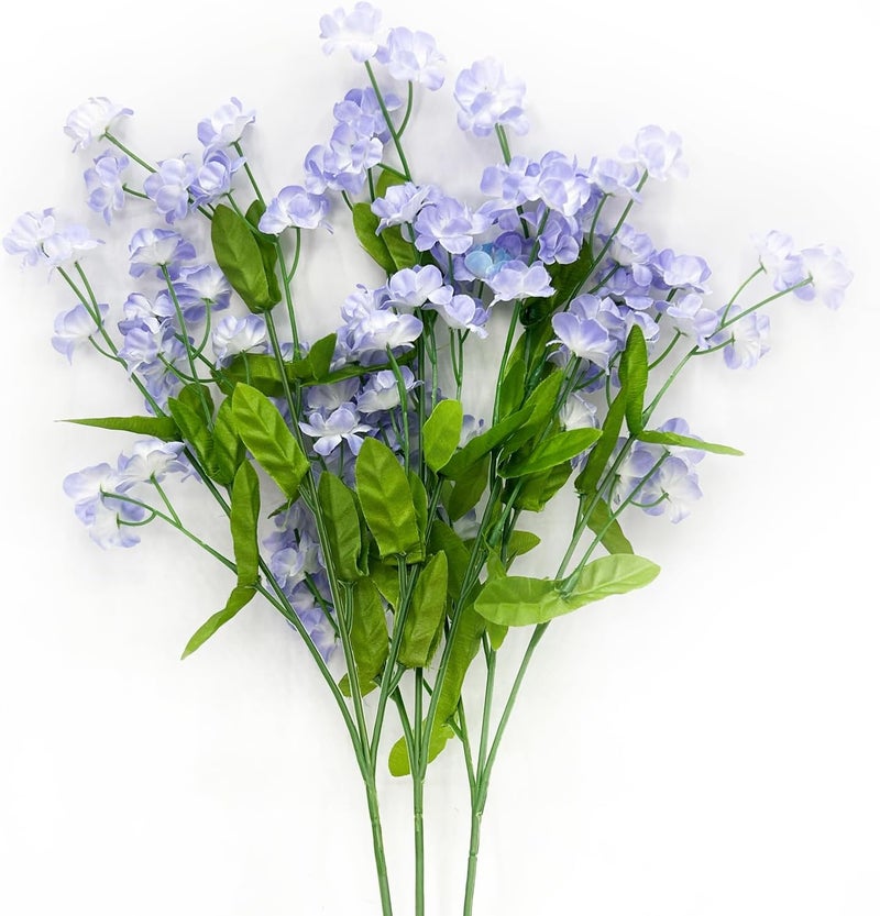 Featuman زهور وردية للزينة، 3 قطع من الزهور الاصطناعية من نوع “Forget Me Not”， زهور حريرية بطول 18.5 بوصة مقاومة لأشعة الشمس، مناسبة لعيد الحب، ترتيبات زهورية، حفلات زفاف، لملء الوعاء. - Image 1