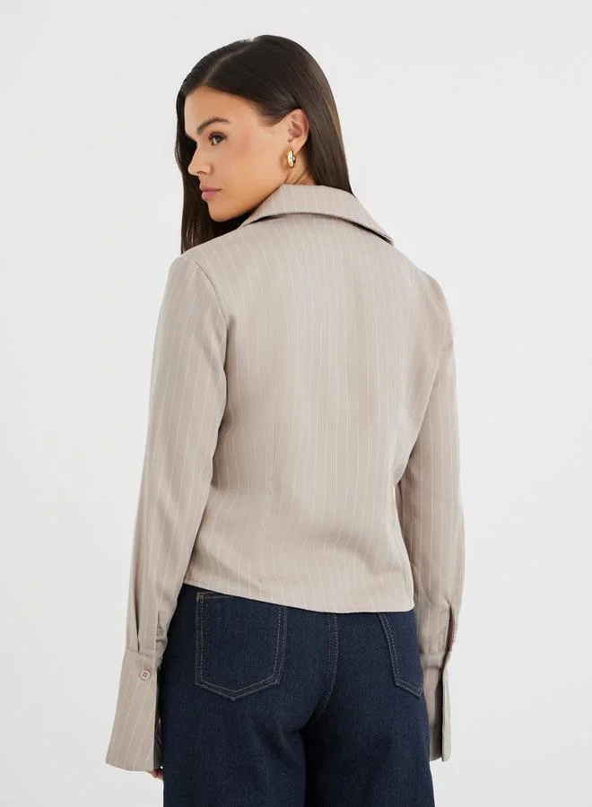 Styli Styli Striped Regular Fit Buttoned Shirt