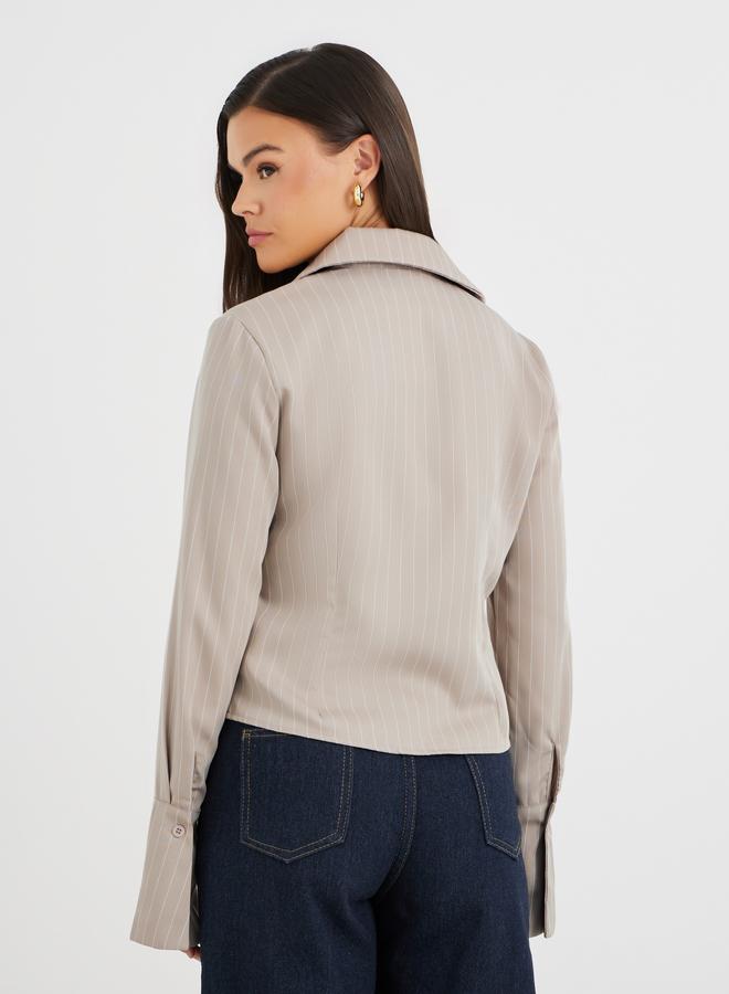 Styli Striped Regular Fit Buttoned Shirt - Image 5