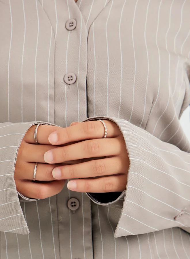 Styli Styli Striped Regular Fit Buttoned Shirt