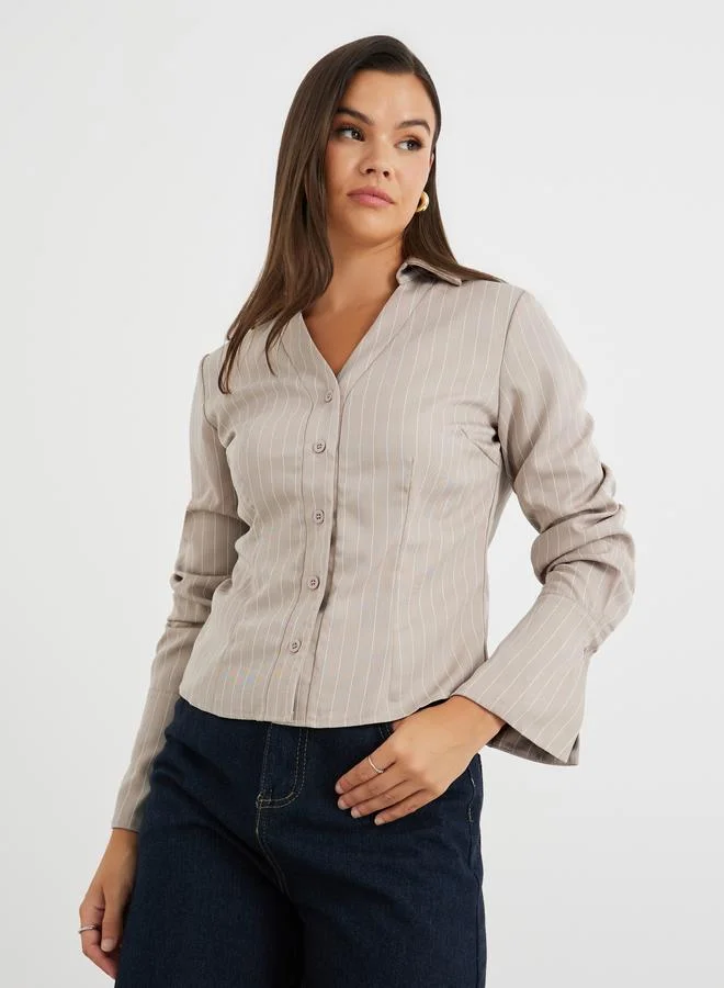 Styli Styli Striped Regular Fit Buttoned Shirt
