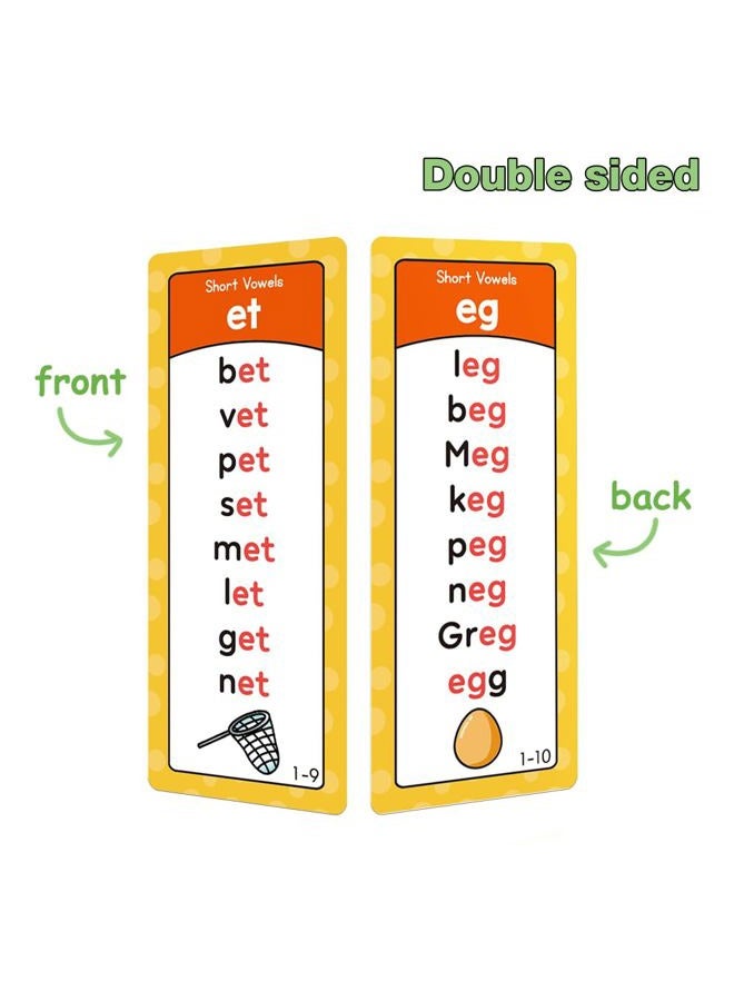 Lachilly Phonics Word Lists Cards, Phonetic Word Column List, Vocabulary Building Teaching Aids with 900+ Phonics Rhyming Words, Speech Therapy Tools for Toddlers - Image 3