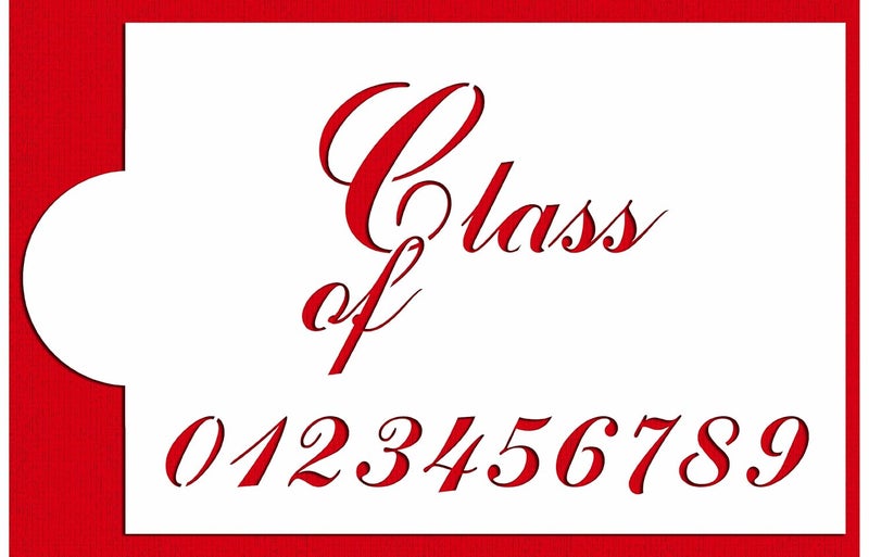 Designer Stencils C040 Class Of Cake Stencil Beigesemitransparent - Image 1