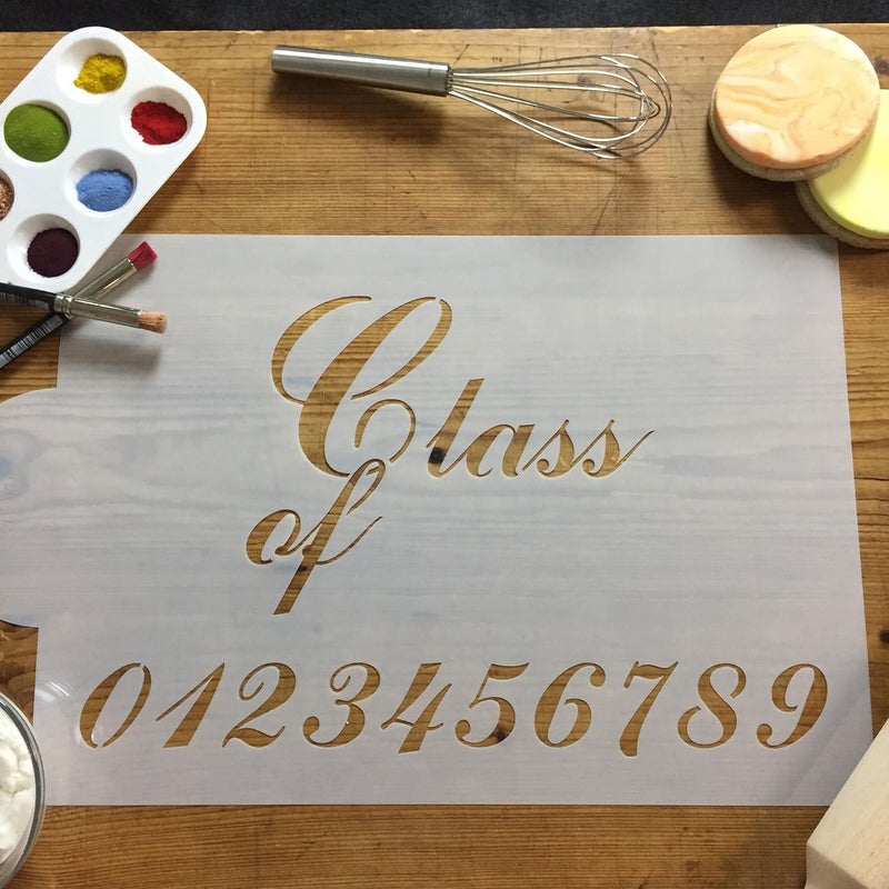 Designer Stencils C040 Class Of Cake Stencil Beigesemitransparent - Image 4
