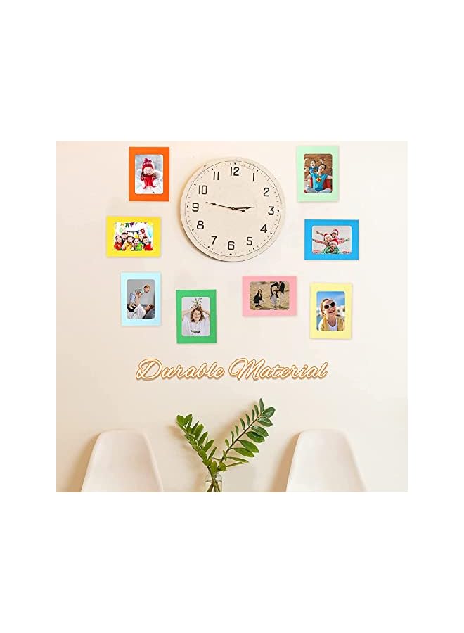 The Bros Paper Picture Frames, 10PCS Colorful DIY Creative Retro Kraft Paper Polaroid Films Hanging Album Frame with Wood Clips and Jute Twine, for Home School Office Wall Decoration (4x6 inch) - Image 3