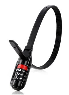 KASTWAVE Bicycle Zip Tie Lock Multifunctional Adjustable Bicycle Lock 3-Digit Key/with Password for Bikes Luggage Skis Lockers and Doors  - Image 1