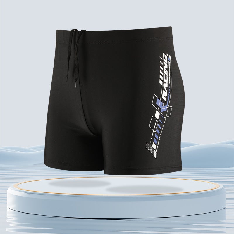 New Men''s Swimming Trunks 5-point Pants Anti-embarrassment Bag Hot Spring Swimming Trunks plus size Loose Professional Quick-drying Flat-angle Swimming Trunks - Image 1