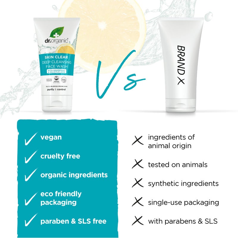 dr.organic Dr Organic SkinClear Deep Pore Cleansing Face Wash 125ml - Image 2