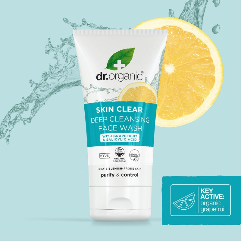 dr.organic Dr Organic SkinClear Deep Pore Cleansing Face Wash 125ml - Image 4