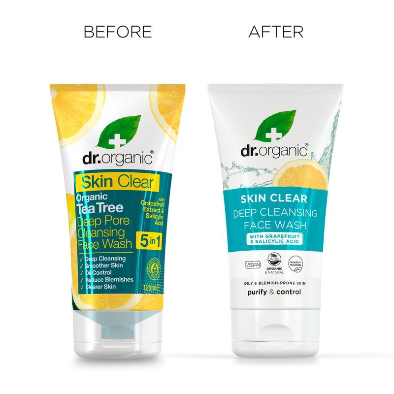 dr.organic Dr Organic SkinClear Deep Pore Cleansing Face Wash 125ml - Image 5