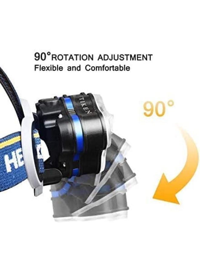 مصباح رأس USB قابل لإعادة الشحن مع 8 أوضاع للخارج - Image 3