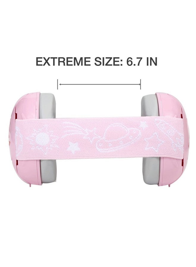 lysian Pink Baby Ear Muffs Noise Cancelling With Elastic Headband Baby Headphones Earmuffs For Infant Hearing Protection Sleeping Nap Travel Games Festival - Image 4
