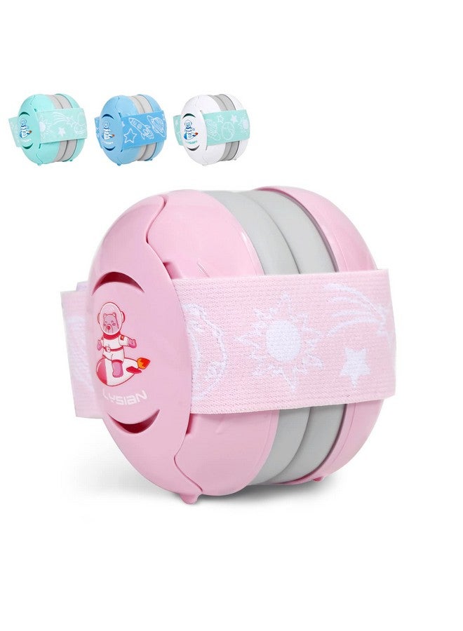 lysian Pink Baby Ear Muffs Noise Cancelling With Elastic Headband Baby Headphones Earmuffs For Infant Hearing Protection Sleeping Nap Travel Games Festival - Image 2