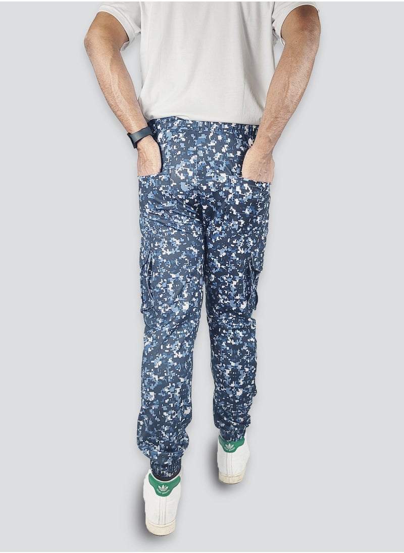 FLUSH - Flush Mens Camo Cargo Pants Stretchable, Skinny-Fit Trousers with 6 Pockets - Image 1