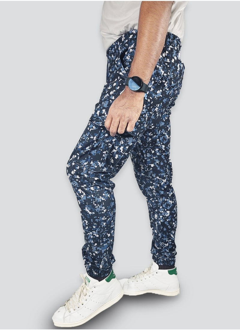 FLUSH - Flush Mens Camo Cargo Pants Stretchable, Skinny-Fit Trousers with 6 Pockets - Image 1