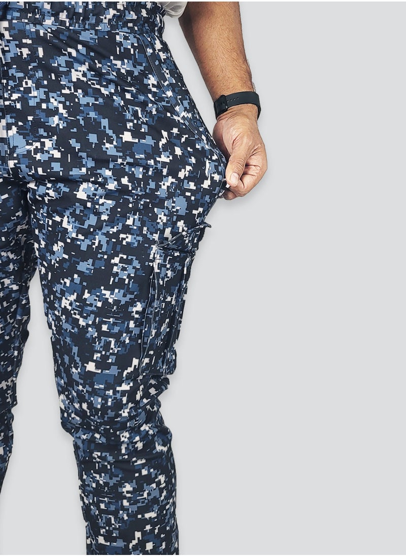 FLUSH - Flush Mens Camo Cargo Pants Stretchable, Skinny-Fit Trousers with 6 Pockets - Image 1