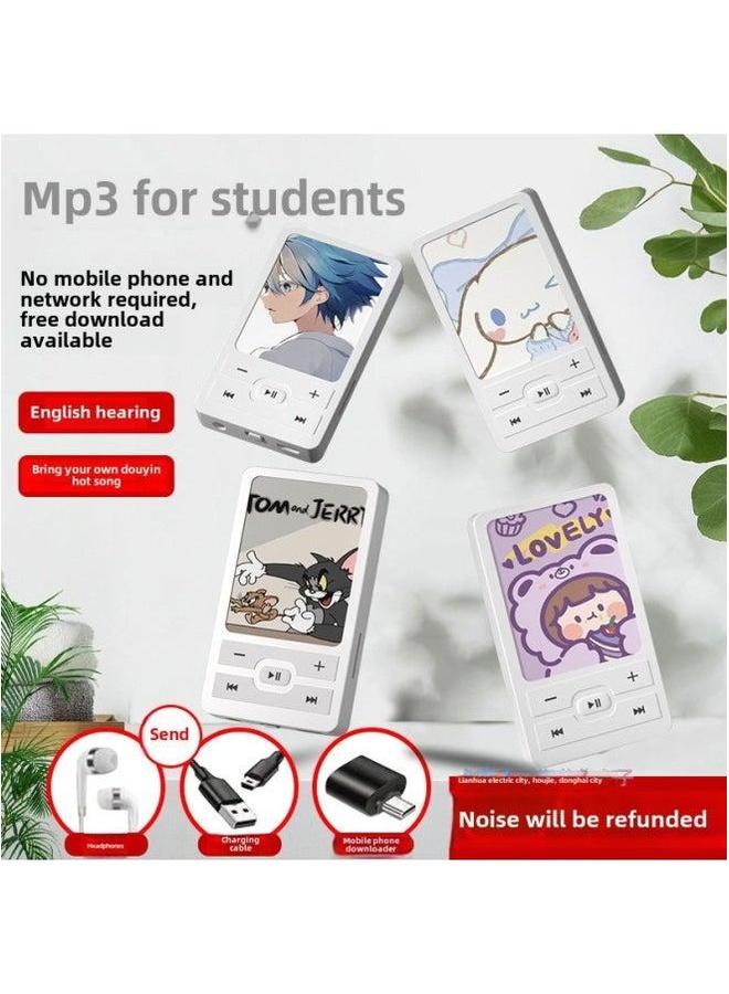 Genuine Goods Cartoon Mp3 Walkman Student Version Mp4 Portable Music Playing Outside Listening English Learning Small-Body Color:Cute Bestie-Memory Capacity:512mb-official Standard - Image 2