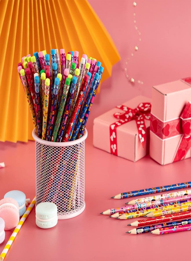 Yahenda 200 Pcs Happy Birthday Pencils Colorful Printed Pencils for Students Teacher Back to School 7.5 Inch with Top Erasers for Classroom Reward Birthday Party Kids Gifts Supplies - Image 5