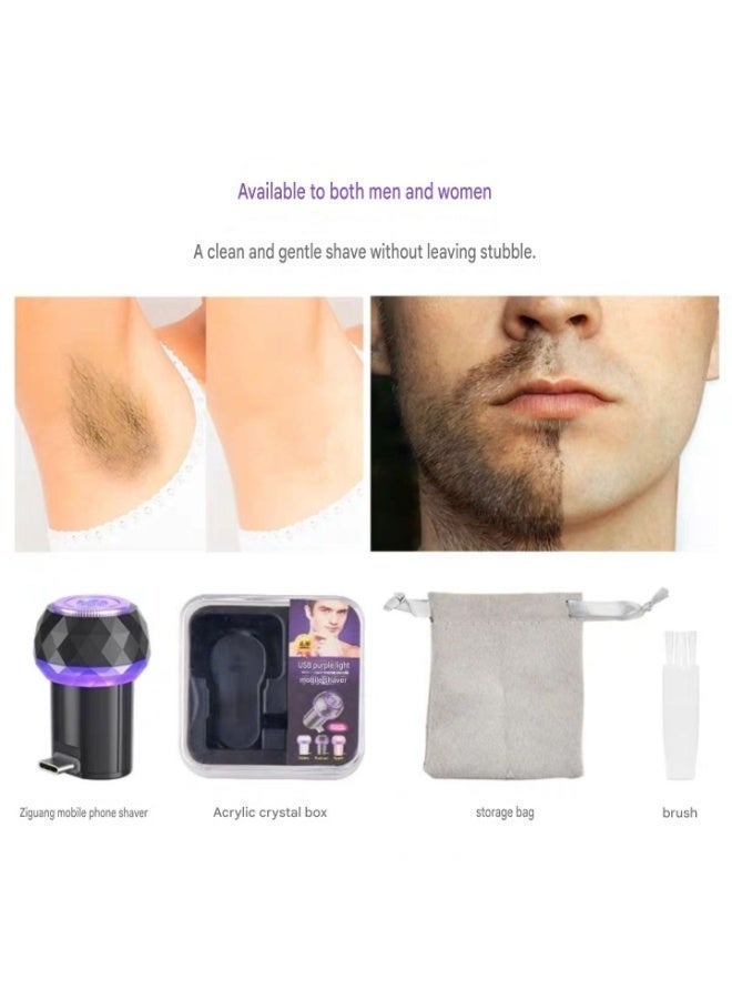 Portable USB-C Phone Shaver - 6500 RPM High-Speed Electric Razor - Instant On-The-Go Grooming for Missed Spots - Image 3