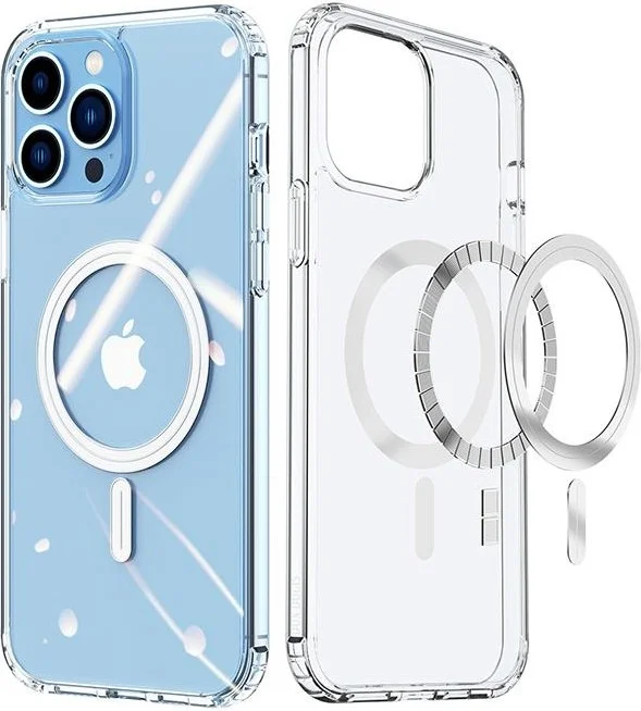 Polhammobile Polham iPhone 13 Pro Max 6.7 Magsafe Magnetic Transparent Silicone Case, Shock Absorbing, Non-yellowing, Tpu+Pc