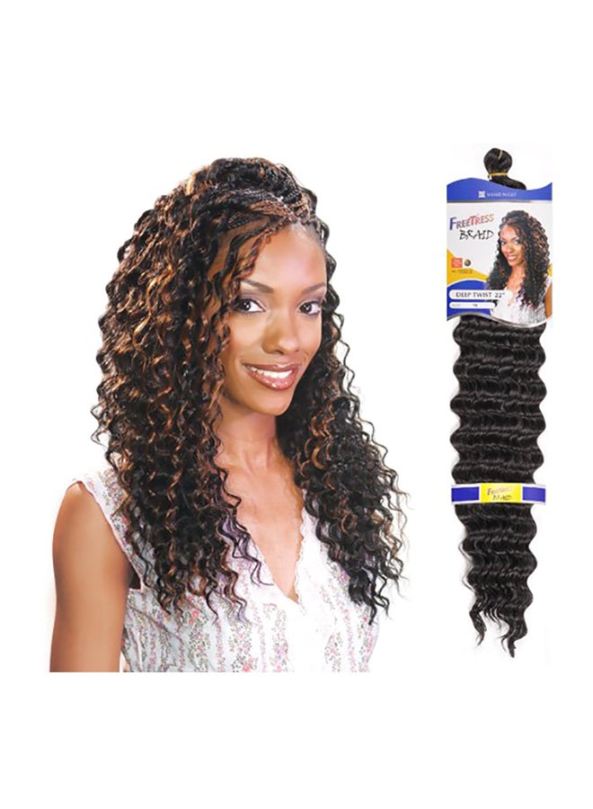 FreeTress Braids FreeTress Synthetic Hair Braids Deep Twist Bulk 22" (6-Pack, 1B)