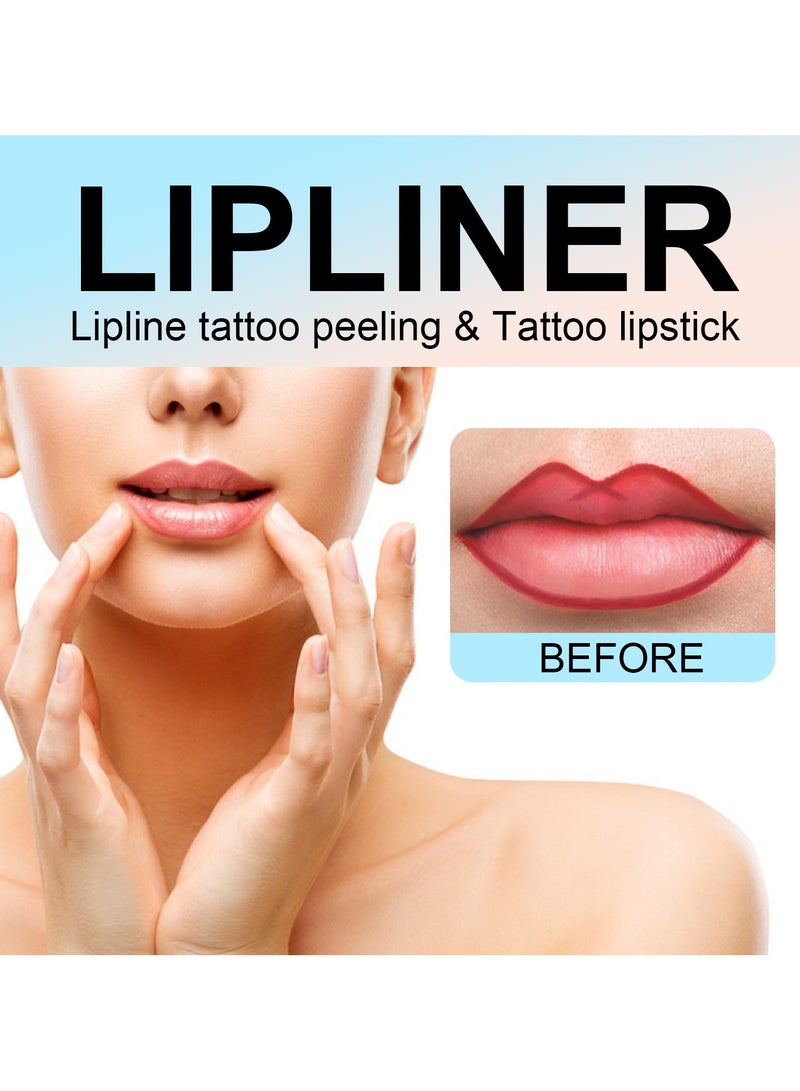EELHOE Peel Off Lip Liner Tattoo, Long Lasting Peel-Off Lip Stain, Waterproof Removable Lip Liner, Detachable Tattoo Colored Lip Gloss, Plump Lip Lines (Wine Red) - Image 4