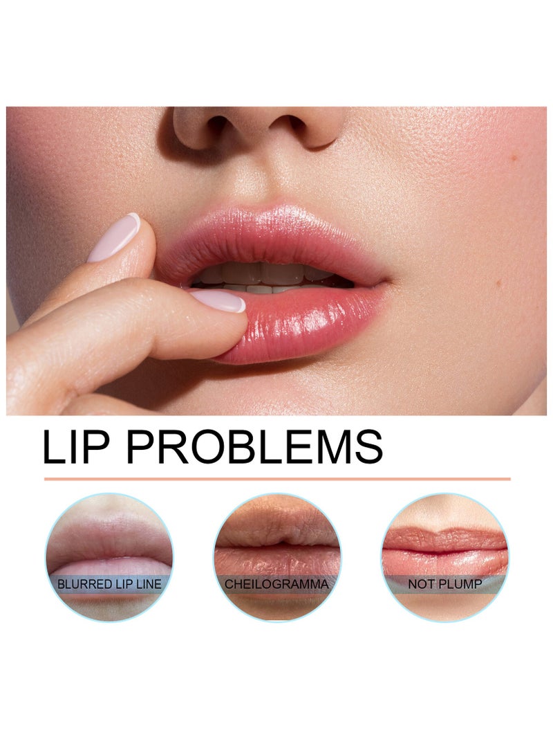 EELHOE Peel Off Lip Liner Tattoo, Long Lasting Peel-Off Lip Stain, Waterproof Removable Lip Liner, Detachable Tattoo Colored Lip Gloss, Plump Lip Lines (Wine Red) - Image 3