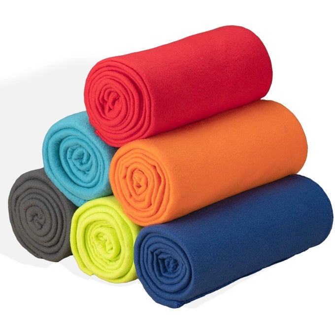 FLEECE BLANKET BULK PACK OF 6 COZY FLEECE THROW BLANKETS 50X60 WARM SOFT LIGHTWEIGHT BREATHABLE PETFRIENDLY FOR DECO BED SOFA KIDS WEDDING GIFTS CAMPING ASSORTED