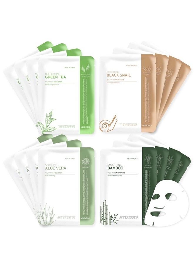 veraclara - ] Facial Mask Sheet | Korean Skincare | Lighten, Moisturize, Firming Skin | Diminish Dark Spot & Circles (16PRIMECOMBE) - Image 1