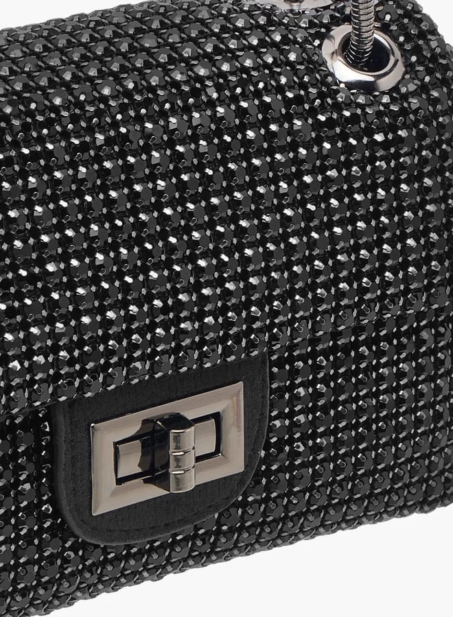 Celeste Women Embellished Crossbody Bag with Twist Lock Closure