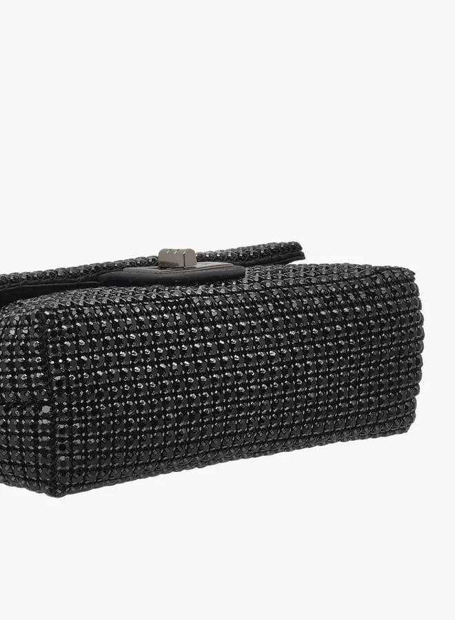 Celeste Women Embellished Crossbody Bag with Twist Lock Closure