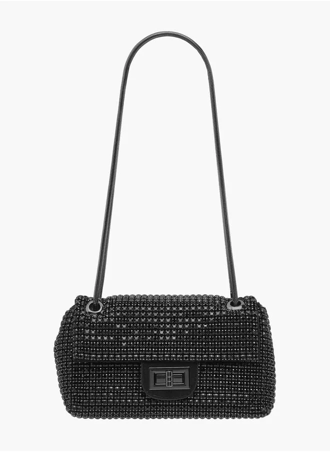 سيليست Women Embellished Crossbody Bag with Twist Lock Closure