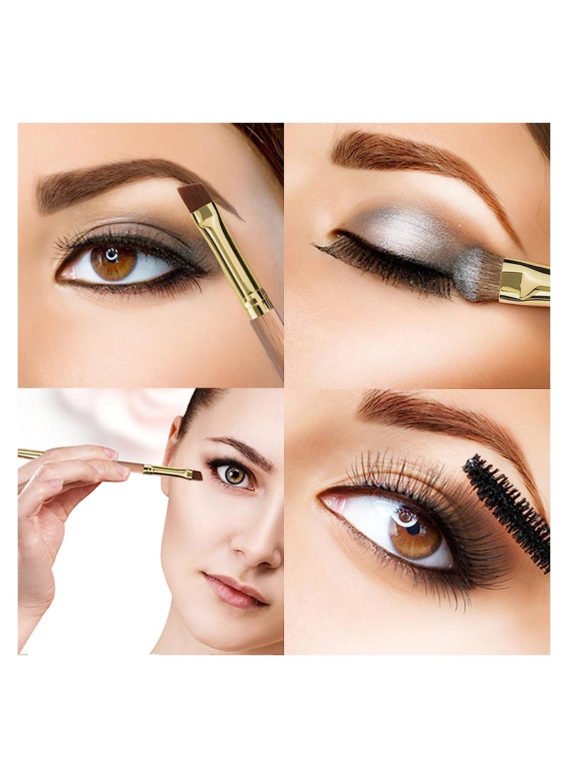 ORiTi Duo Eyebrow Brush, Spoolie Brush and Angled Brow Brush Eyelash Brush for Eye Makeup 5pcs,  - Image 4