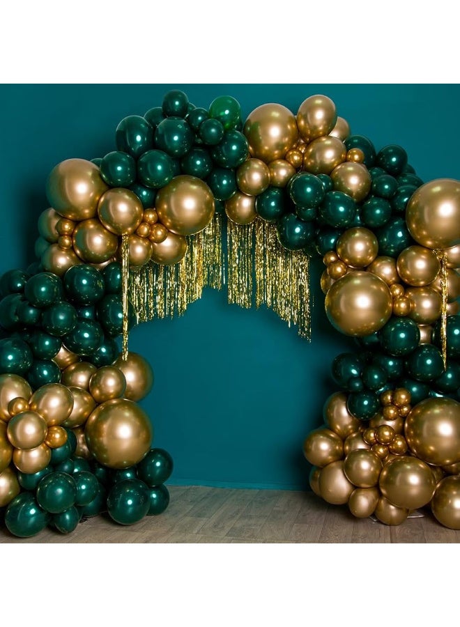 RUBFAC 129pcs Metallic Gold Balloons Latex Balloons Different Sizes 18 12 10 5 Inch Party Balloon Kit for Birthday Party Graduation Wedding Holiday Balloon Decoration - Image 2