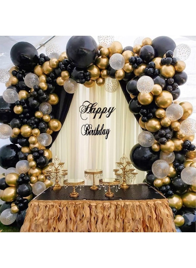 RUBFAC 129pcs Metallic Gold Balloons Latex Balloons Different Sizes 18 12 10 5 Inch Party Balloon Kit for Birthday Party Graduation Wedding Holiday Balloon Decoration - Image 4