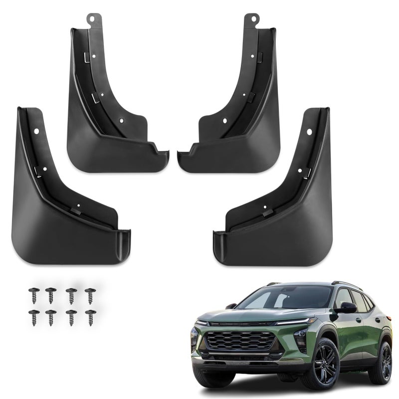 TECHPICCO Mud Flaps Compatible with Chevrolet Trax 2026 2025 2024, Mud Guards 4pcs Fender Guards Compatible with Chevy Trax Accessories 2026 2025 2024 No Drill Splash Guards - Image 1