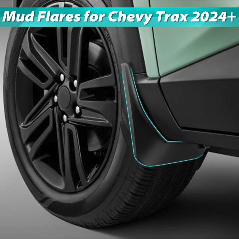 TECHPICCO Mud Flaps Compatible with Chevrolet Trax 2026 2025 2024, Mud Guards 4pcs Fender Guards Compatible with Chevy Trax Accessories 2026 2025 2024 No Drill Splash Guards - Image 2