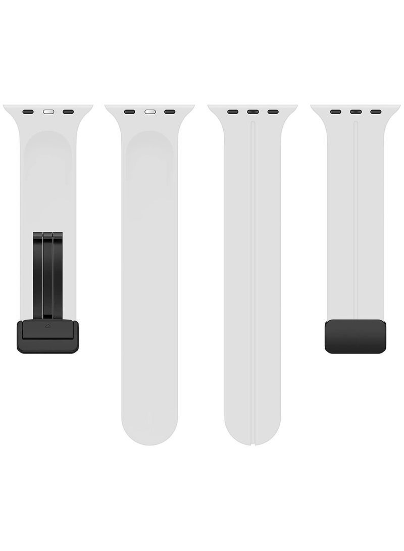 DUSALA Magnetic Silicone Watch Band 42mm/44mm Quick Release Strap for Men & Women Soft Skin Friendly Sport Replacement Band for Smartwatch & Analog Watches Durable, Waterproof, Magnetic Folding Clasp for All-Day Comfort - Image 5