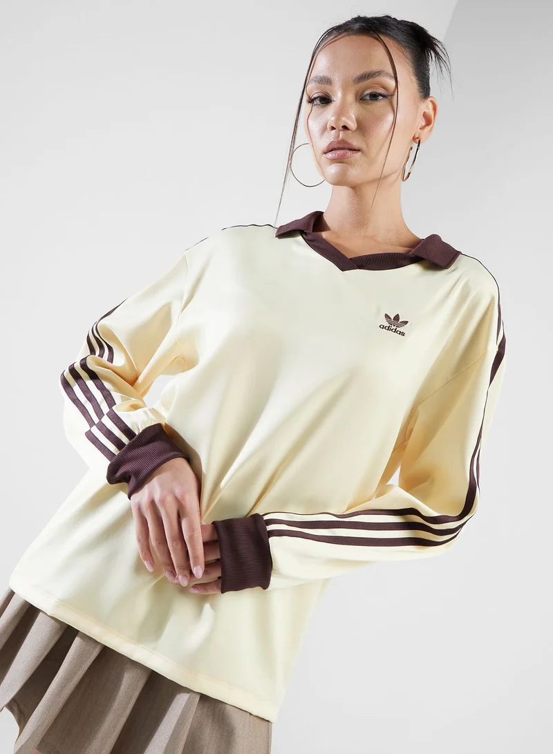 adidas Originals 3 Stripes Satin T-Shirt
