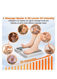 SYOSI Foot Stimulator Massager for Improved Circulation, Foldable USB Feet Massager 50 Intensities &10 Modes Muscle Relaxation Foot Fatigue and Soreness Relief, for Home Office  - Image 4