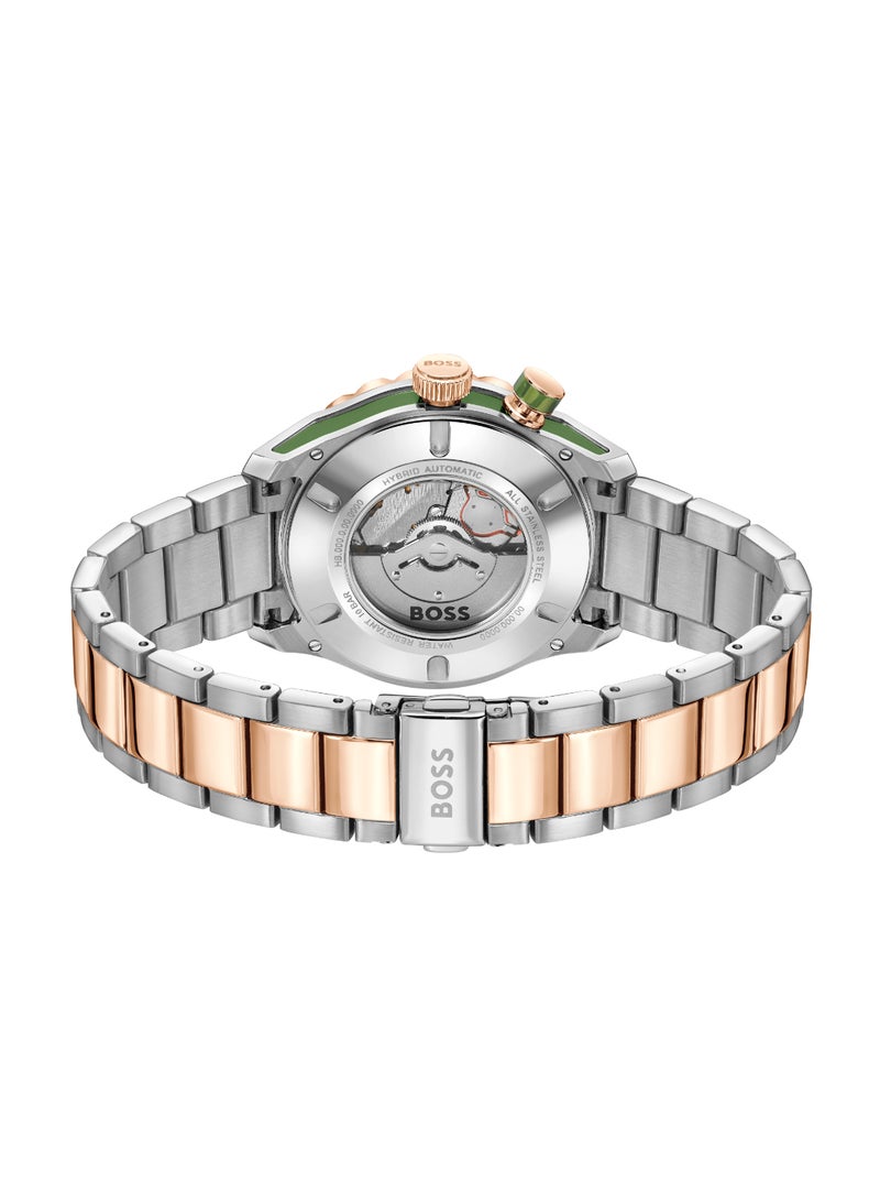 HUGO BOSS WATCH ROUND ANALOG MEN'S GREEN CASE WATCH - 1514181 - Image 2