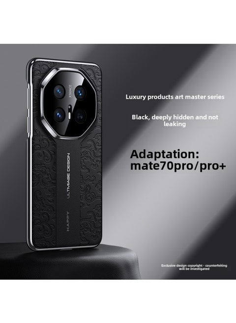 For Huawei Mate70pro Cloud Dragon Pattern Mate70rs Porsche Mobile Phone Case Mate60 Drop-resistant Protective Case-Color:Kf Cloud Dragon Pattern Porsche Series Black-Applicable Models:For Huawei Mate40