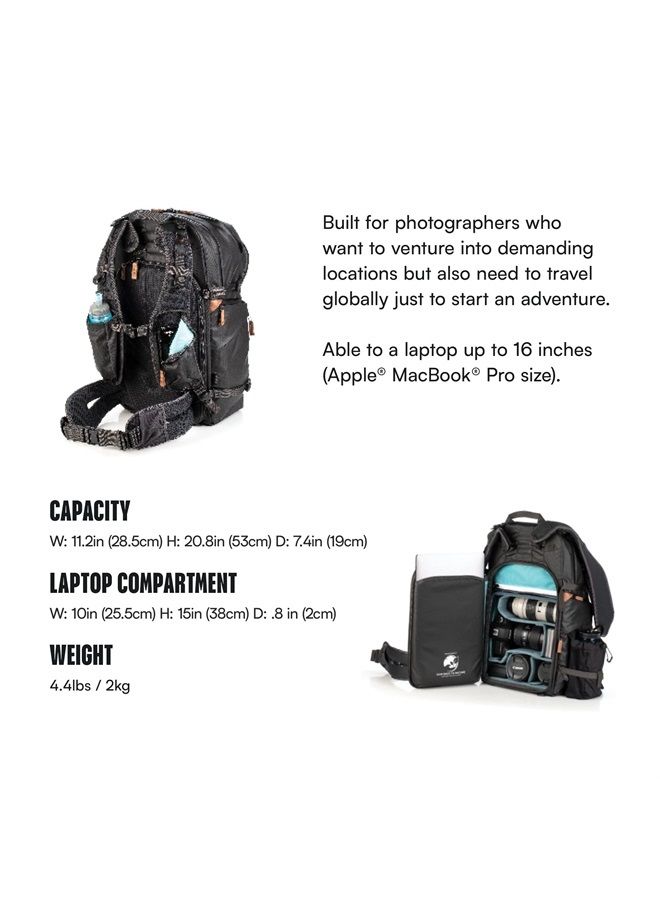 Shimoda Explore V2 35 Water Resistant Camera Backpack - Fits DSLR, Mirrorless Cameras, Batteries & Lenses - Core Unit Modular Camera Inserts Sold Separately - Black (520-158) - Image 1