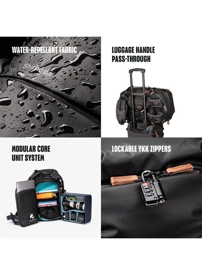 Shimoda Explore V2 35 Water Resistant Camera Backpack - Fits DSLR, Mirrorless Cameras, Batteries & Lenses - Core Unit Modular Camera Inserts Sold Separately - Black (520-158) - Image 3
