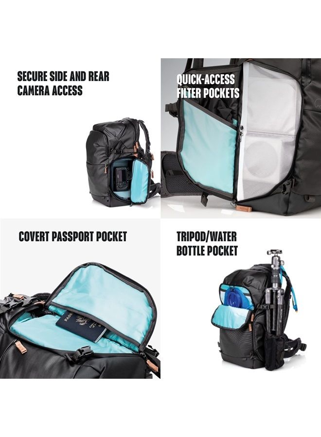 Shimoda Explore V2 35 Water Resistant Camera Backpack - Fits DSLR, Mirrorless Cameras, Batteries & Lenses - Core Unit Modular Camera Inserts Sold Separately - Black (520-158) - Image 4