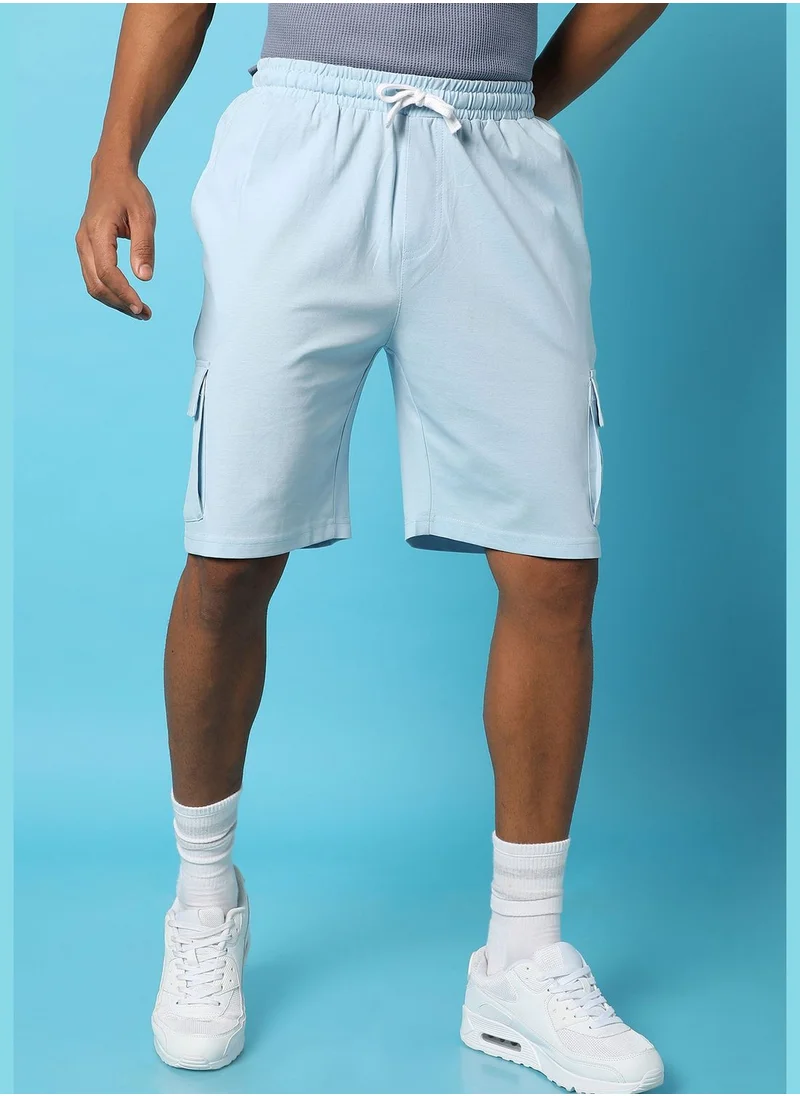 Campus Sutra Men’s Solid Shorts Regular Fit Activewear