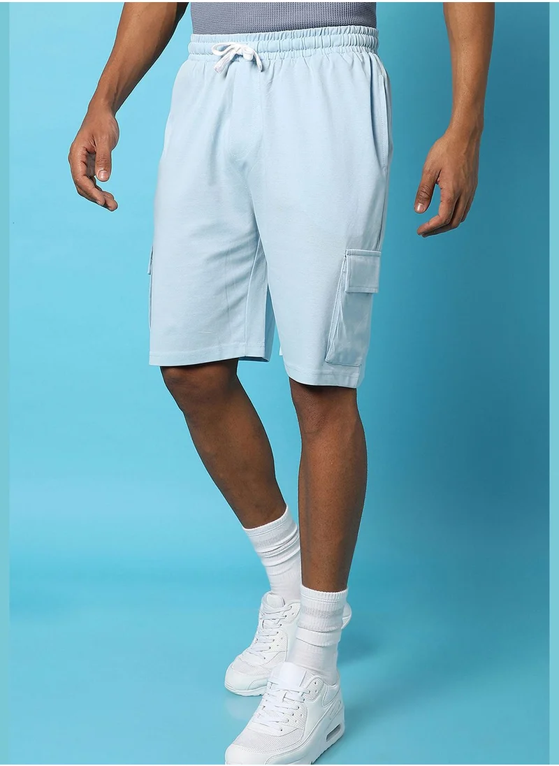 Campus Sutra Men’s Solid Shorts Regular Fit Activewear